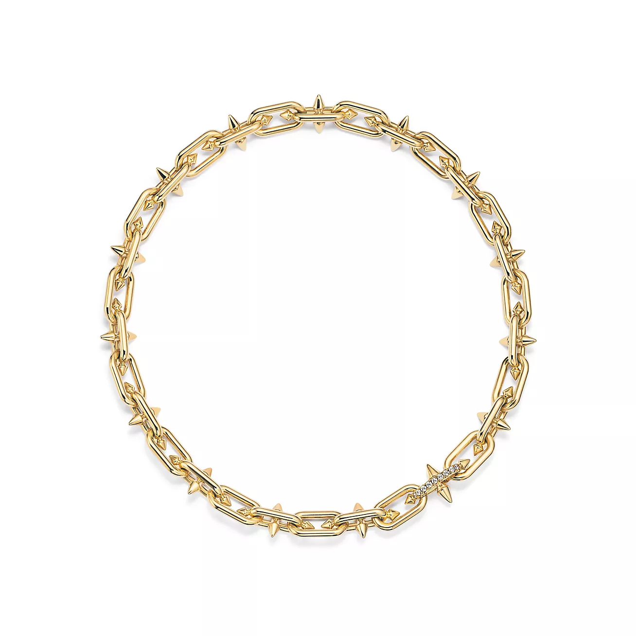 ティファニー タイタン BY ファレル・ウィリアムス クラスプ ネックレス ダイヤモンド ゴールド