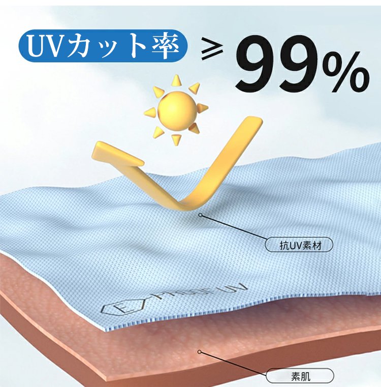 【50倍日焼け止め】男女兼用の薄手の日焼け止めパーカー