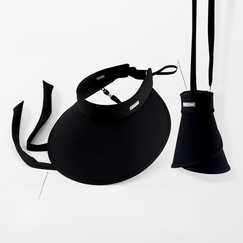 【ランニング キャップ】巻き収納可能の冷感UV対策つば広サンバイザー