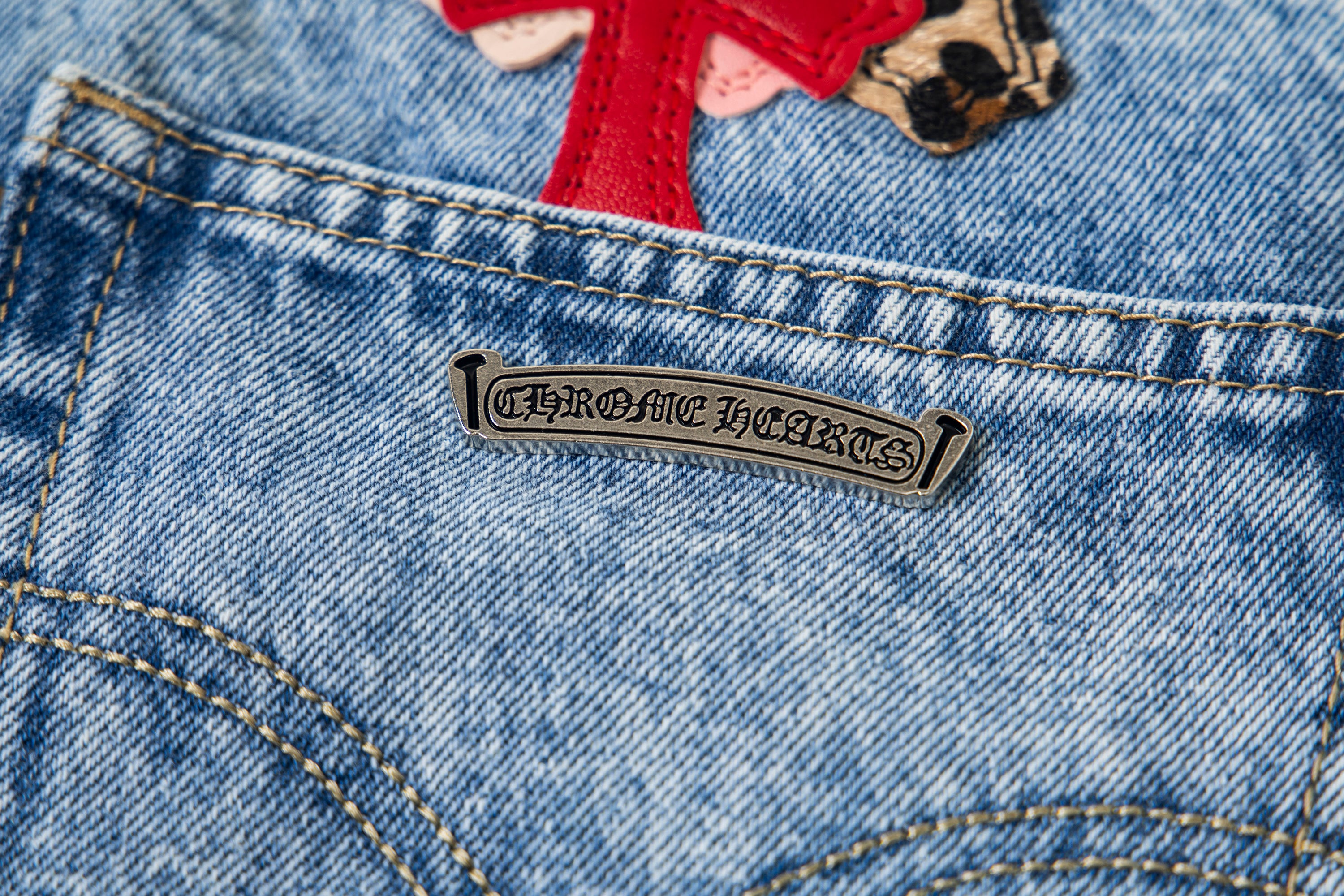 【Chrome Hearts】クロムハーツ ギャラリー部門 クロスパッチフレアデニムジーンズ 8186