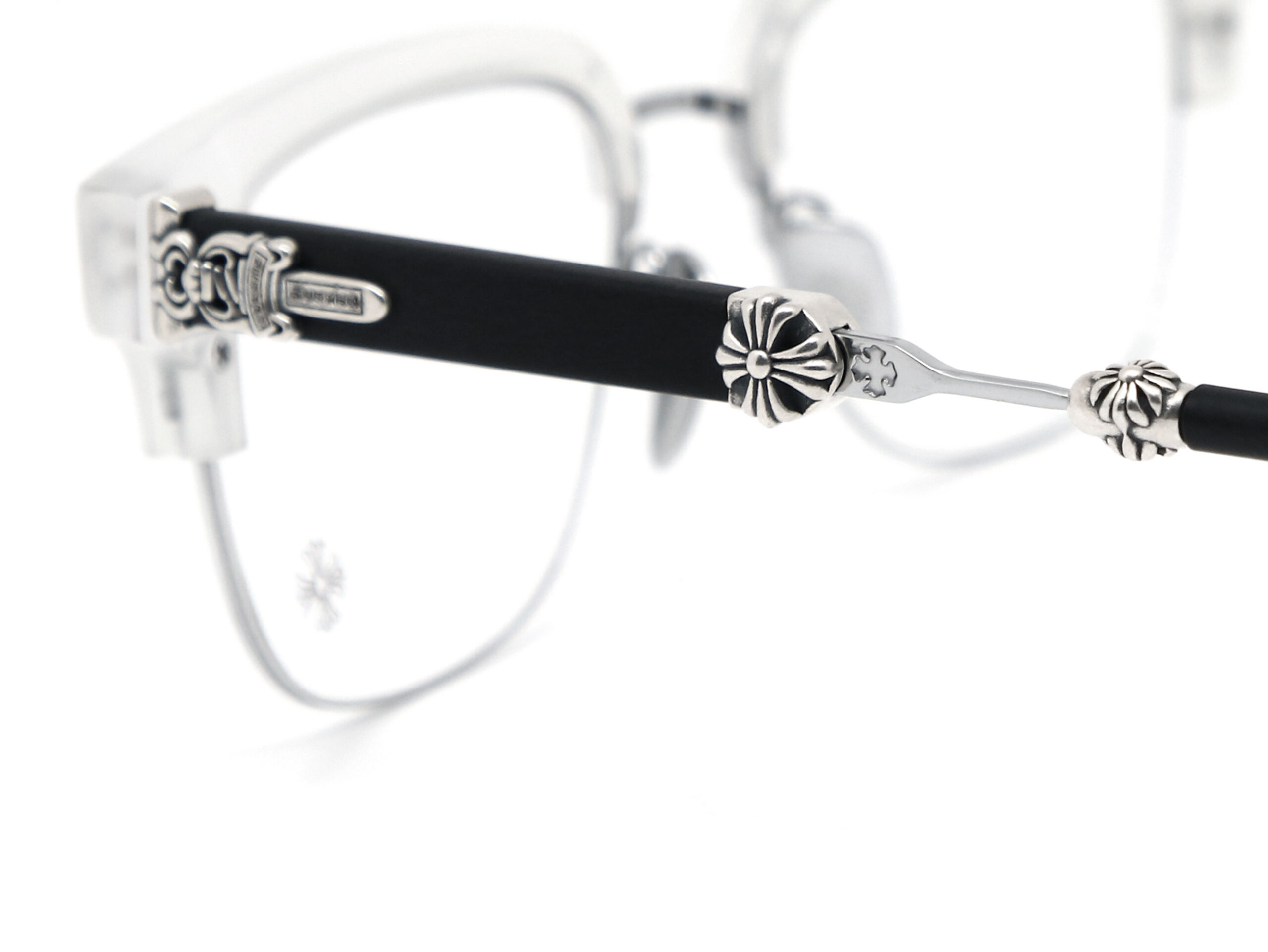 CHROME HEARTS 度なしメガネ クロムハーツ メガネ度なし 伊達メガネ 眼鏡 メガネフレーム CHROME