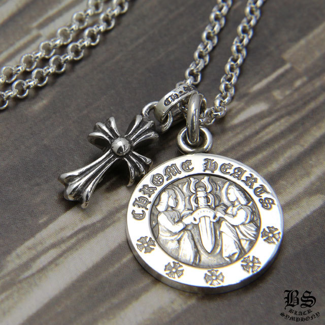 クロムハーツ CHクロスベビーファットチャーム&エンジェルメダルチャーム&ロールチェーン20インチセット