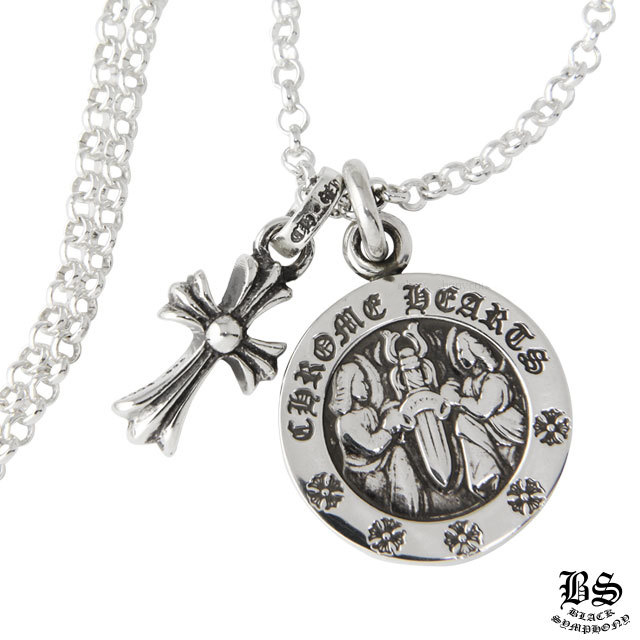 クロムハーツ CHクロスベビーファットチャーム＆エンジェルメダルチャーム＆ロールチェーン20インチセット