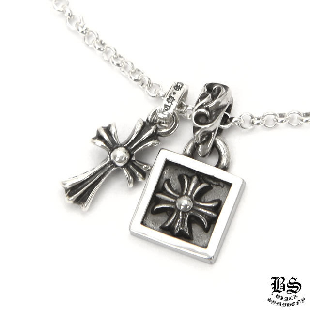 クロムハーツ CHクロスベビーファットチャーム＆フレームドCHプラスチャーム＆ロールチェーン20インチセット