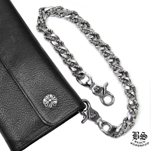 クロムハーツ ファンシーウォレットチェーン クロス ロング 2クリップ