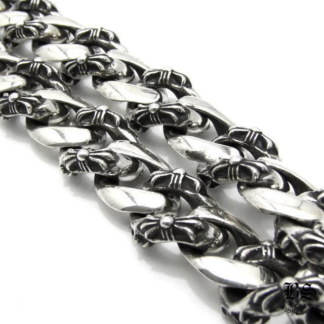 クロムハーツ ファンシーウォレットチェーン クロス ショート 2クリップ