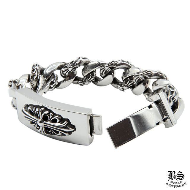 クロムハーツ フローラルクロス IDブレスレット ファンシーチェーン