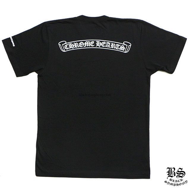 【Chrome Hearts】クロムハーツ Tシャツ スクロールラベル ブラック