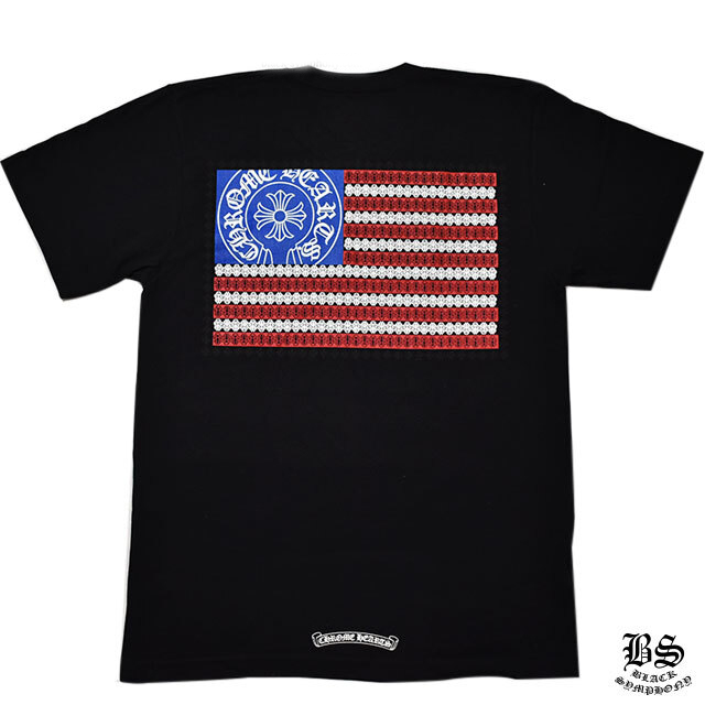 【Chrome Hearts】クロムハーツ Tシャツ スターズ＆ストライプス ブラック