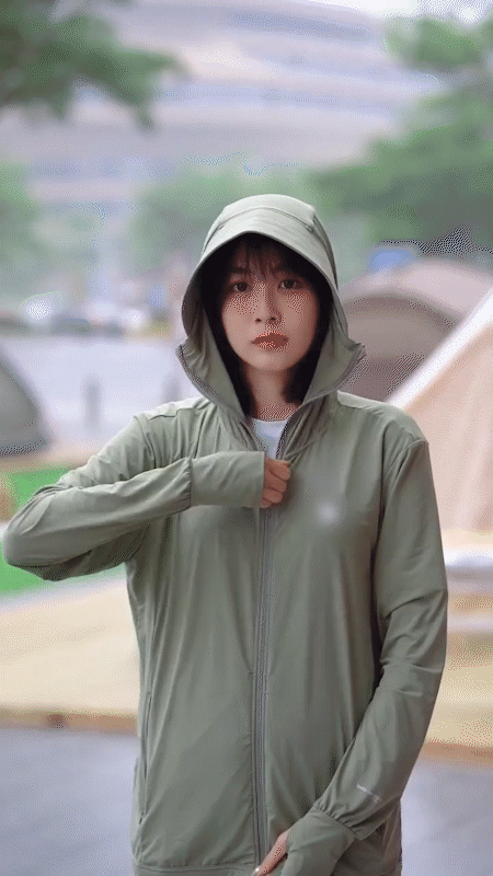 【50倍日焼け止め】男女兼用の薄手の日焼け止めパーカー