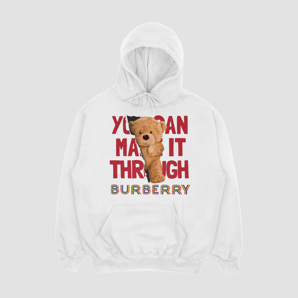 Burberryスウェット クル パーカー プリント  綿　男女兼用