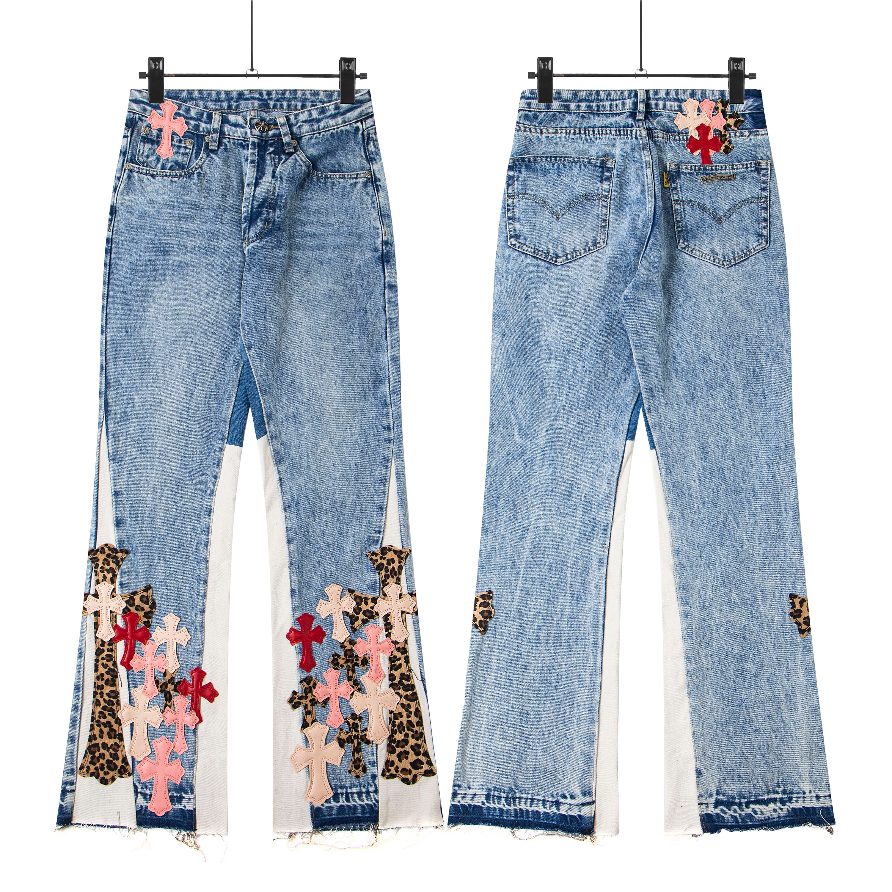 【Chrome Hearts】クロムハーツ ギャラリー部門 クロスパッチフレアデニムジーンズ 8186