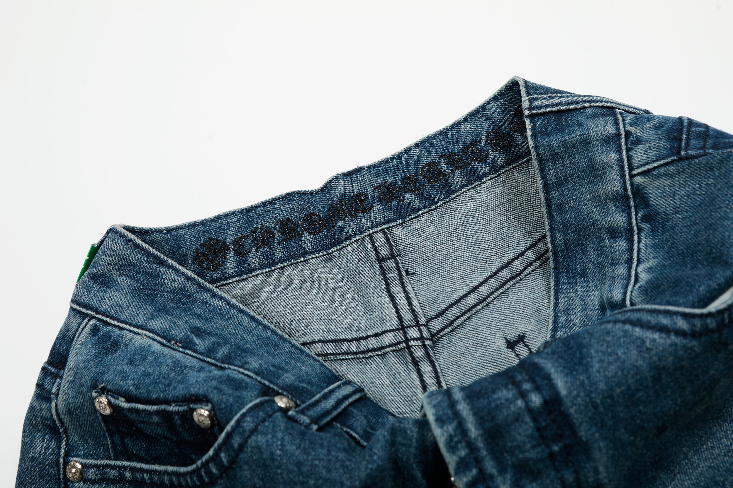 【Chrome Hearts】クロムハーツ 限定版 カラフルレザー マルチカラー ハイストリートワークジーンズ