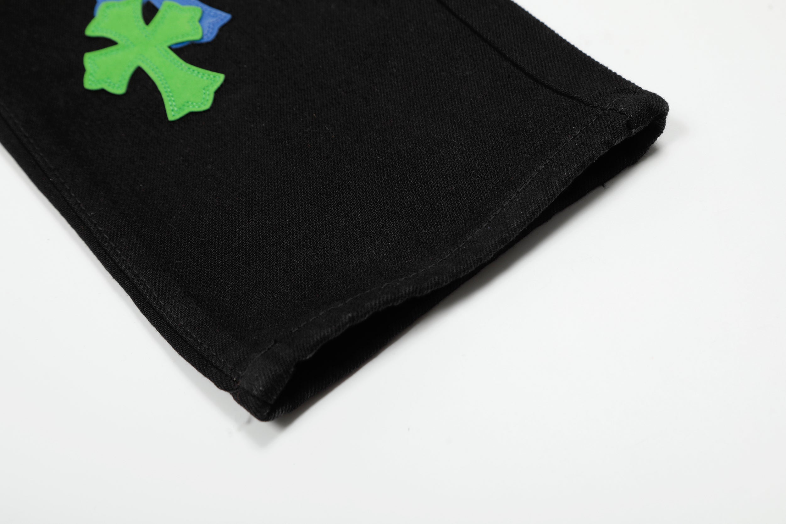 【Chrome Hearts】クロムハーツ カラー＆パッチ フレイムニージーンズ