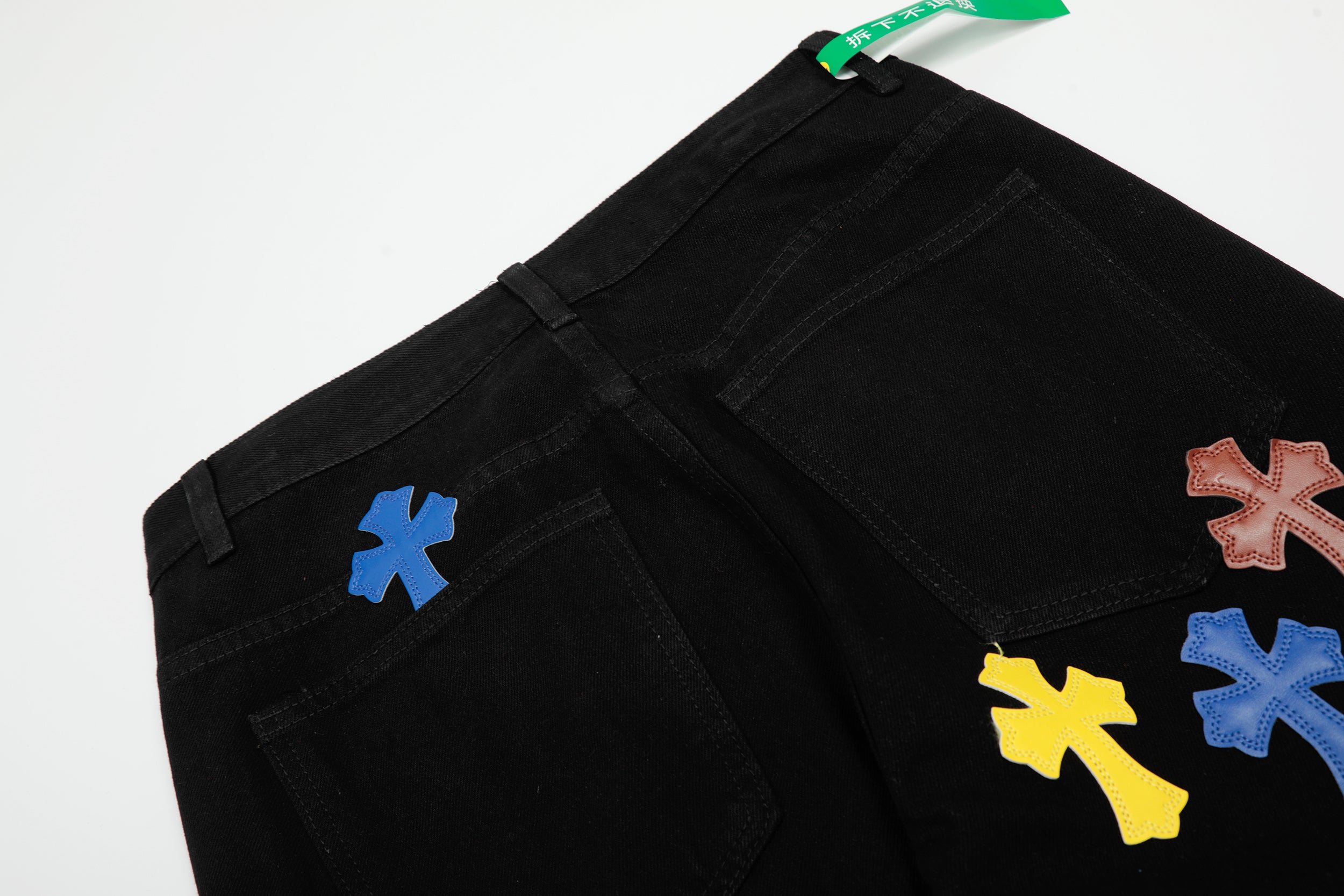 【Chrome Hearts】クロムハーツ カラー＆パッチ フレイムニージーンズ