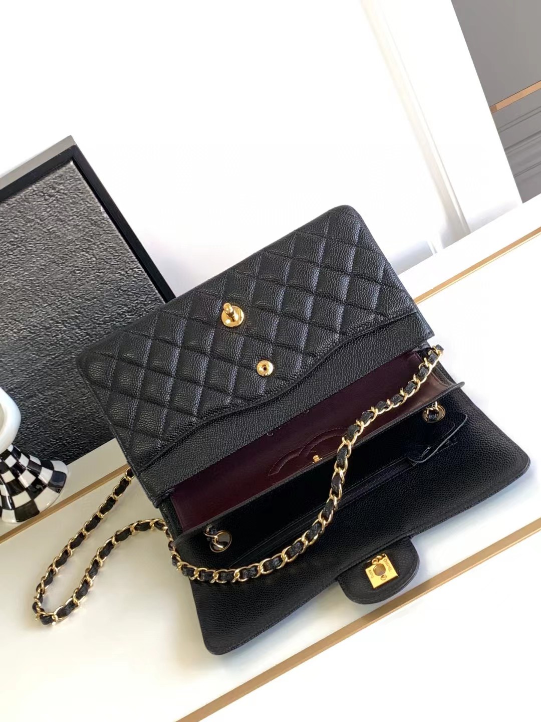 シャネル/CHANEL Flap Bag Carviar Leather Black Medium 1112-高島屋オンラインストア - 公式