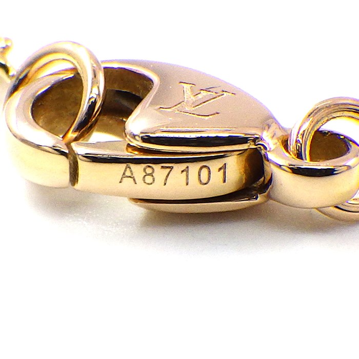 【国内発送/直営店】ルイ・ヴィトン ネックレス パンダンティフ イディール ブロッサム LV モノグラム ロゴ 1ポイント ダイヤモンド 0.03ct K18PG