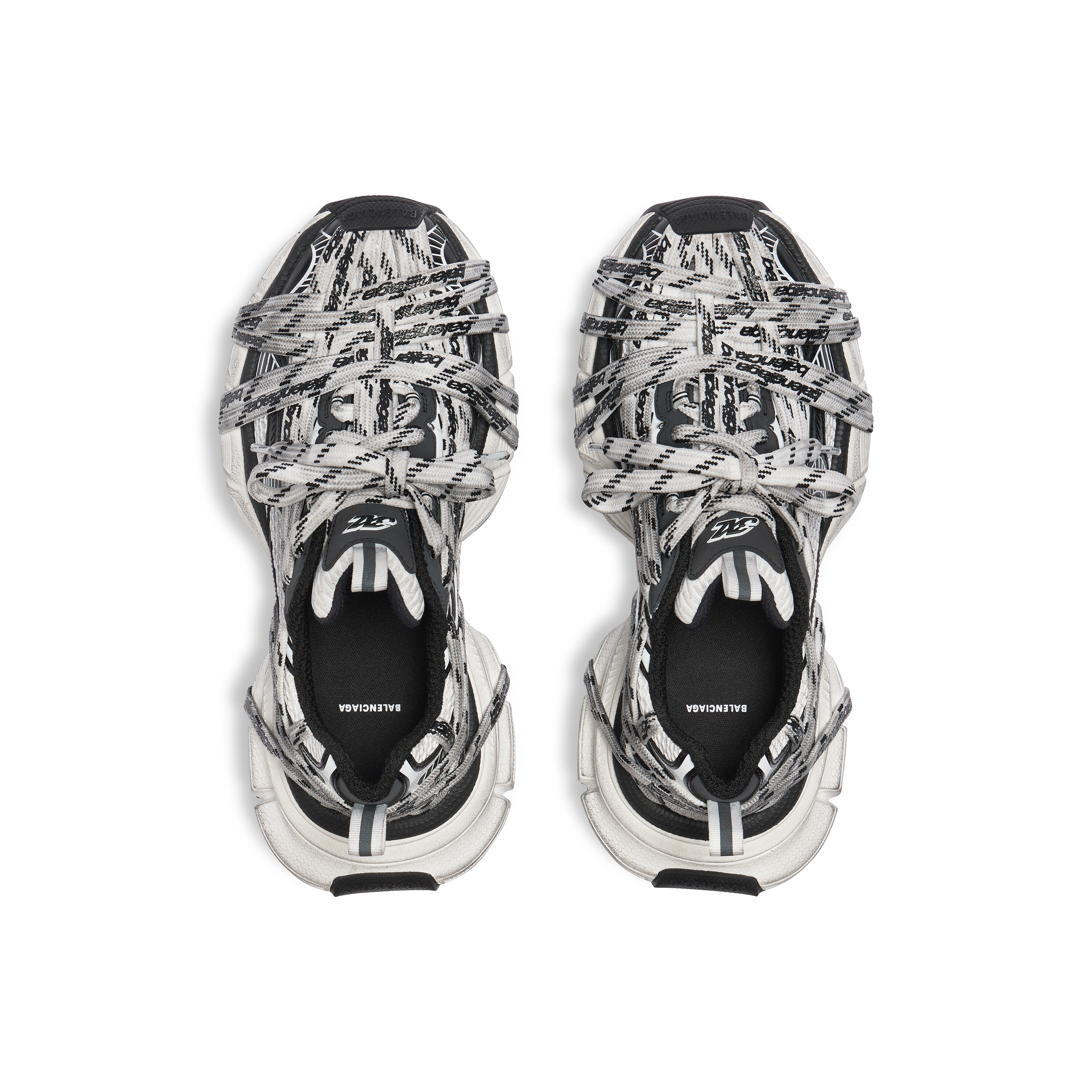 ホワイト/ブラック の メンズ 3xl Extreme Laces Logo スニーカー