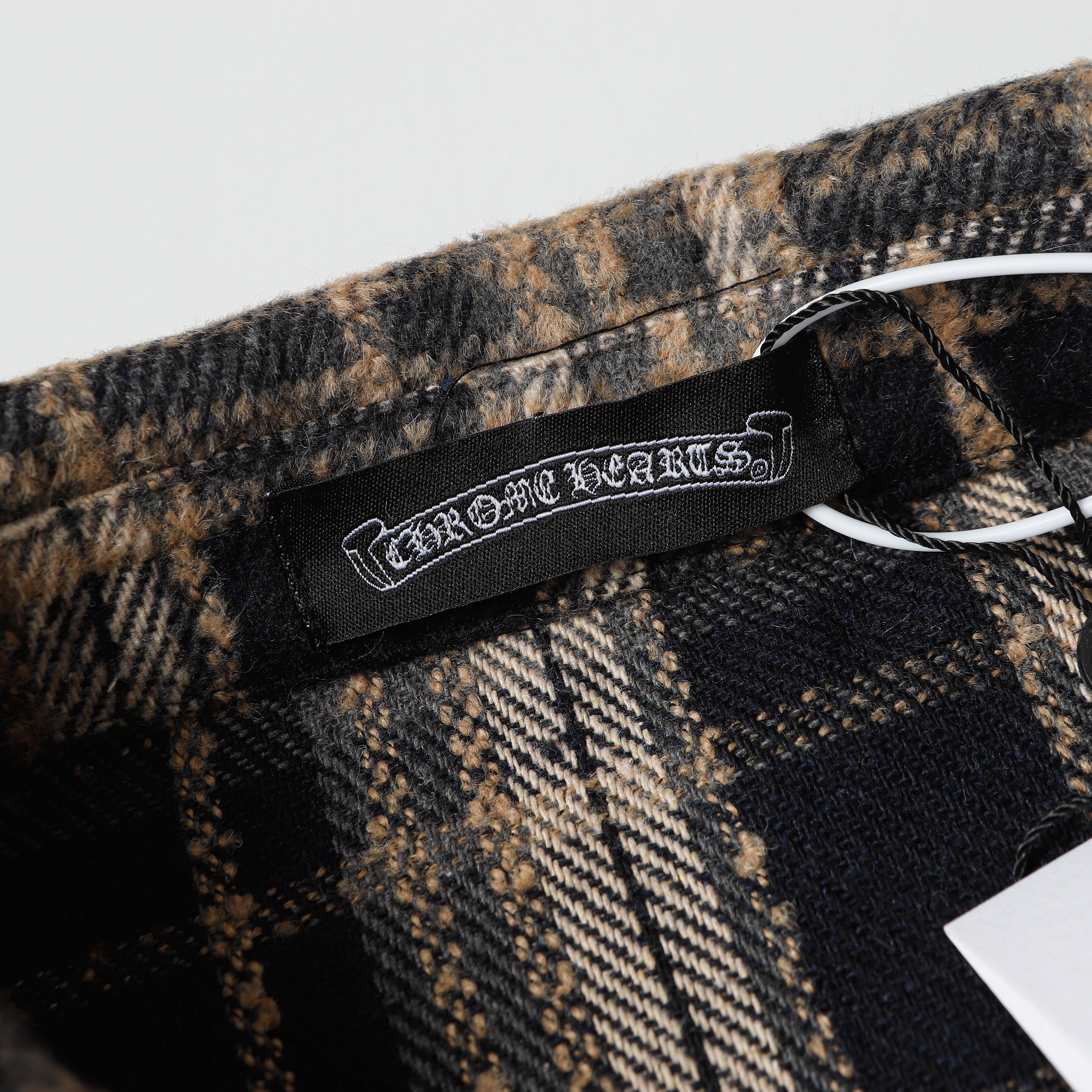 【Chrome Hearts】クロムハーツ 刺繍レザークロスディテール フランネルシャツ Tシャツ