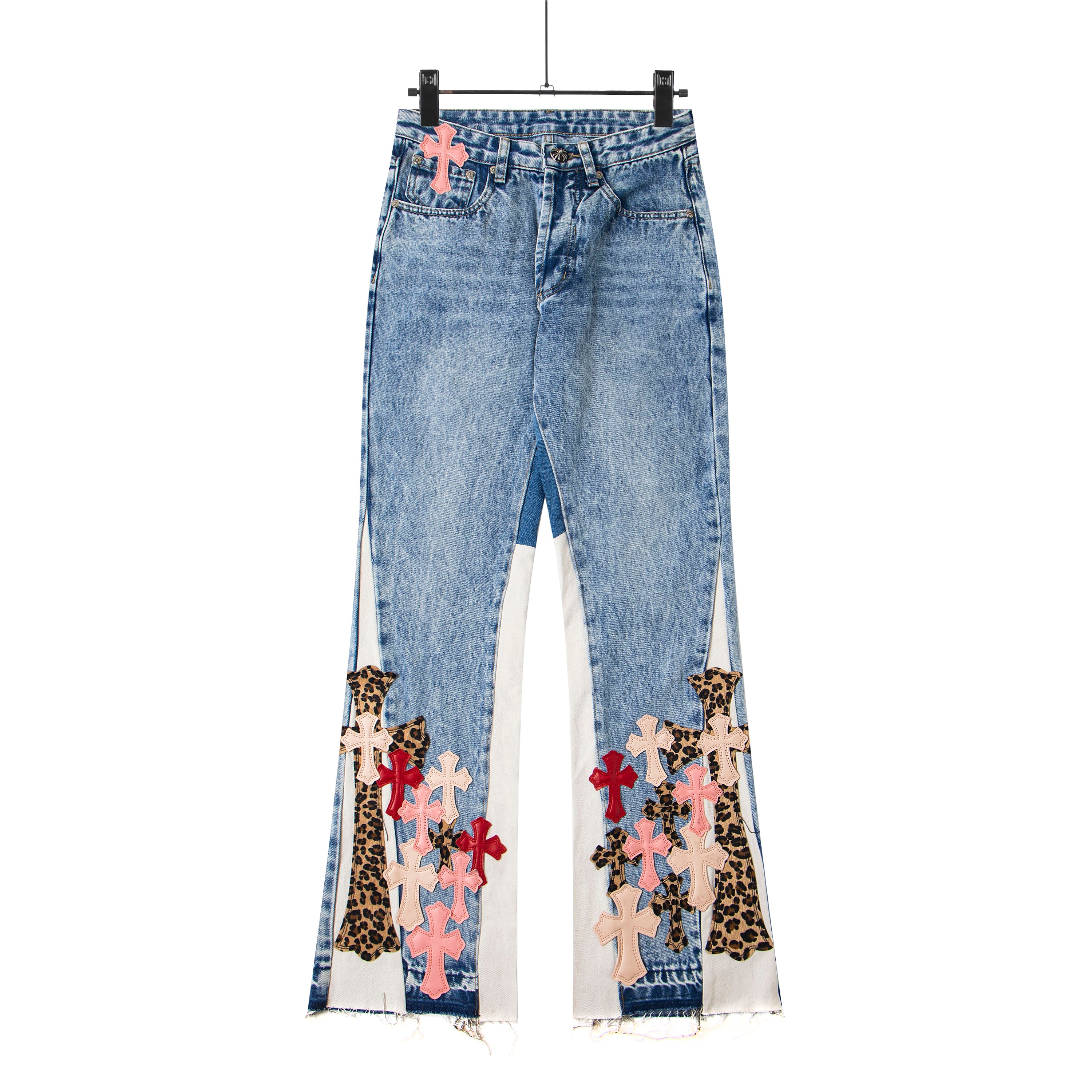 【Chrome Hearts】クロムハーツ ギャラリー部門 クロスパッチフレアデニムジーンズ 8186