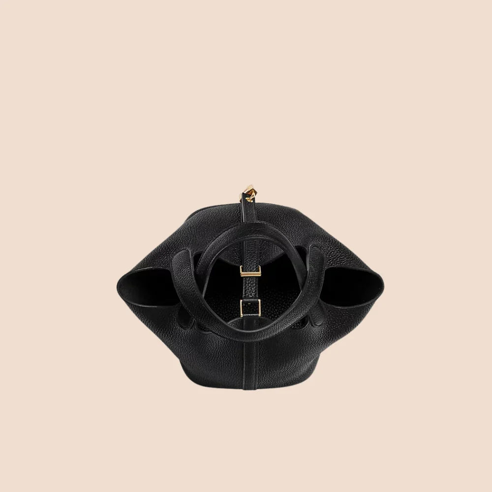 Hermes Etoupe Luxe Lock Tote