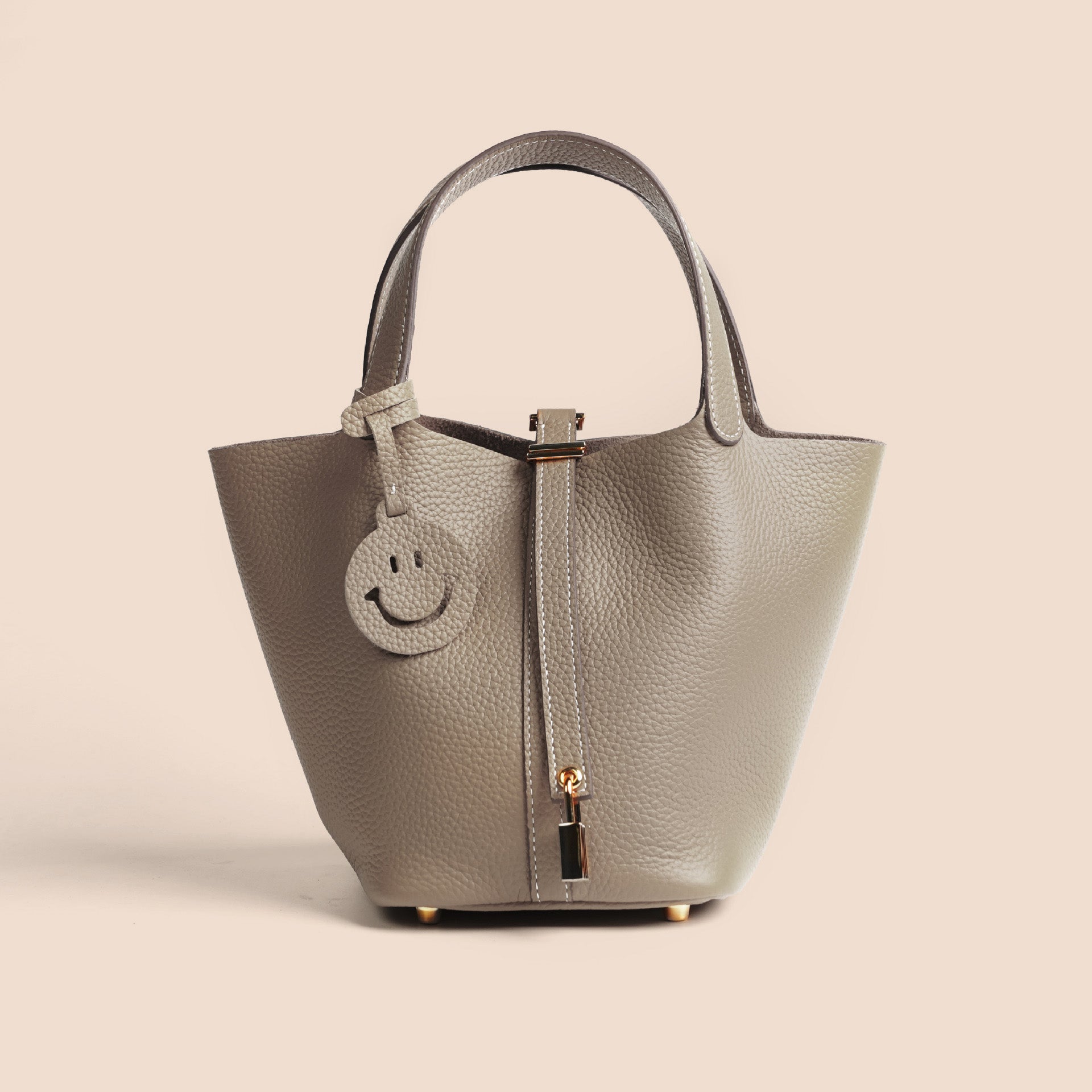 Hermes Etoupe Luxe Lock Tote