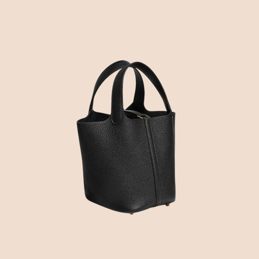 Hermes Etoupe Luxe Lock Tote