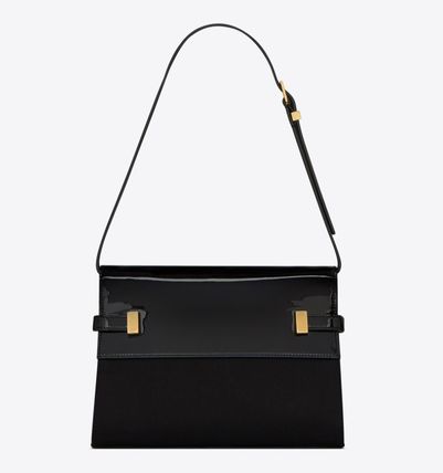 【サンローラン】Saint Laurent☆Manhattan スモール シルクサテン&レザーバッグ-高島屋オンラインストア - 公式