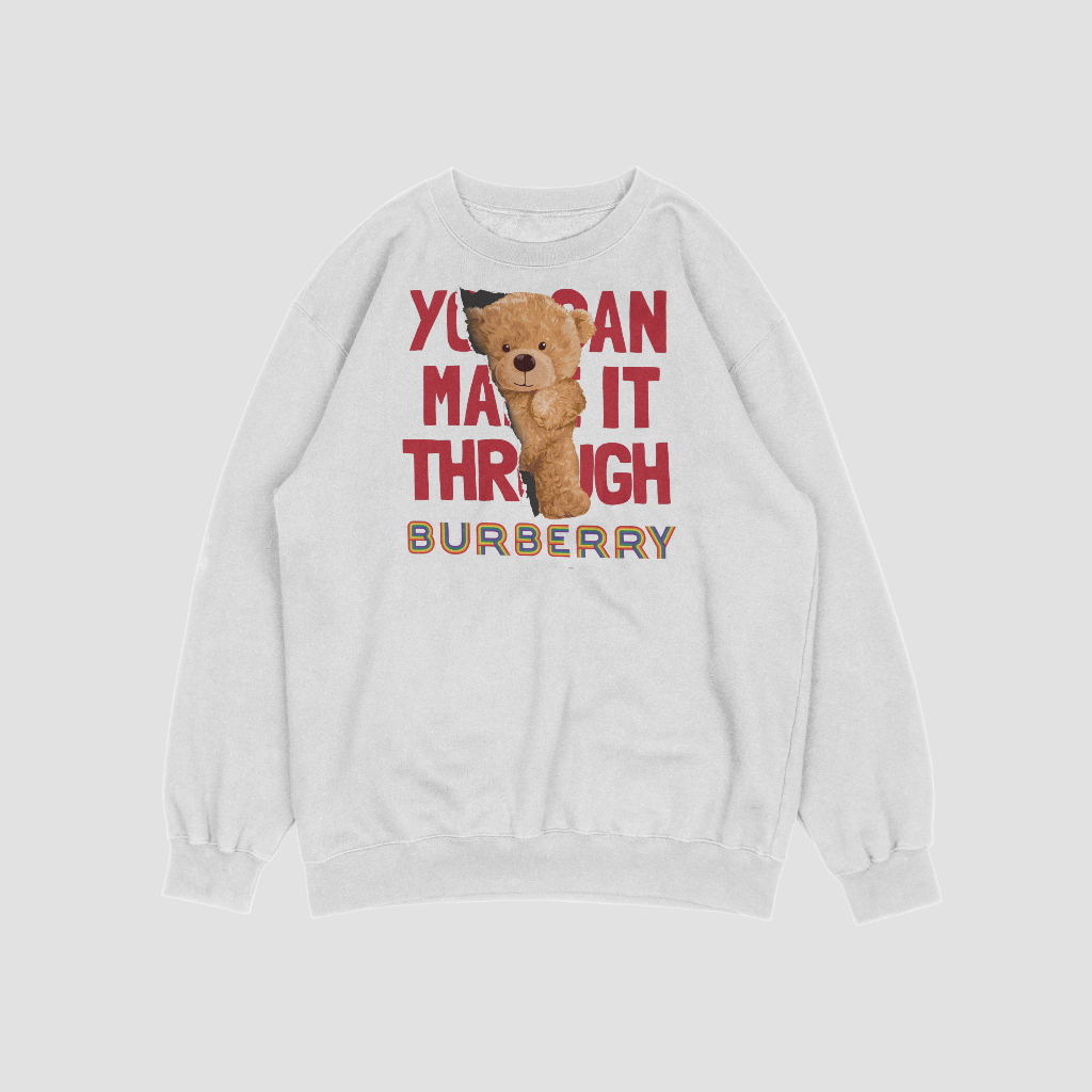 Burberryスウェット クル パーカー プリント  綿　男女兼用