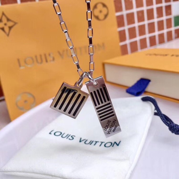 【国内発送/直営店】ネックレス ルイヴィトン アクセサリー LV M62490 コリエ ダミエカラーズ メンズ ペンダント シルバー