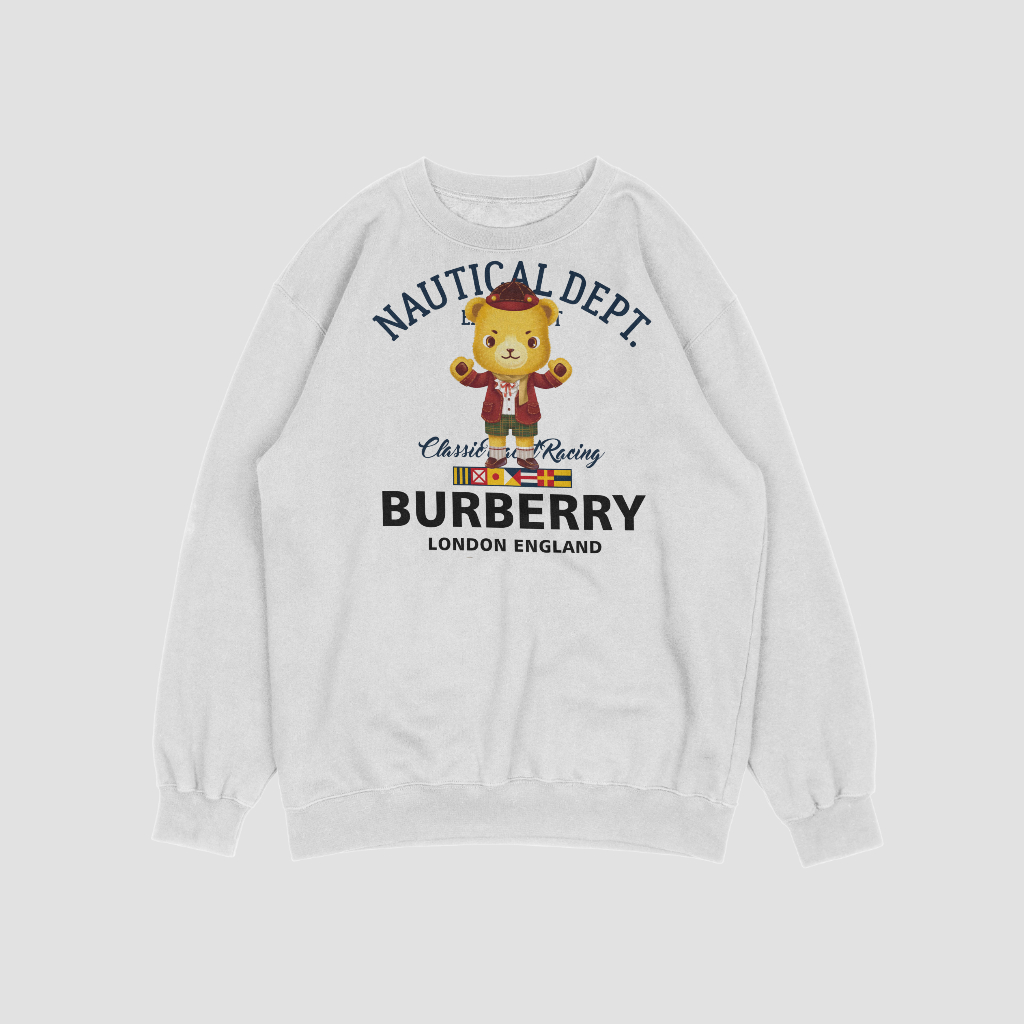 Burberryスウェット クル パーカー プリント  綿　男女兼用