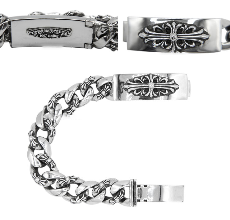 フローラルクロス ブレスレット シルバー925 114g ブレスレット メンズ