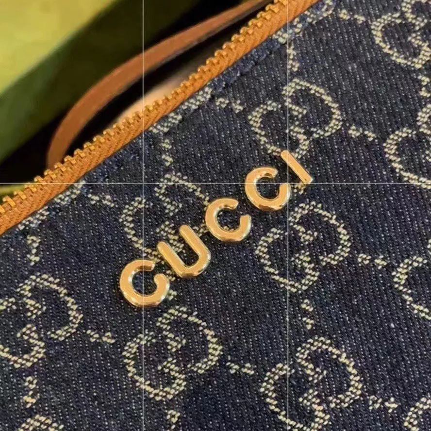 【GUCCI】グッチ デニムクロスボディバッグ 長さ18cm