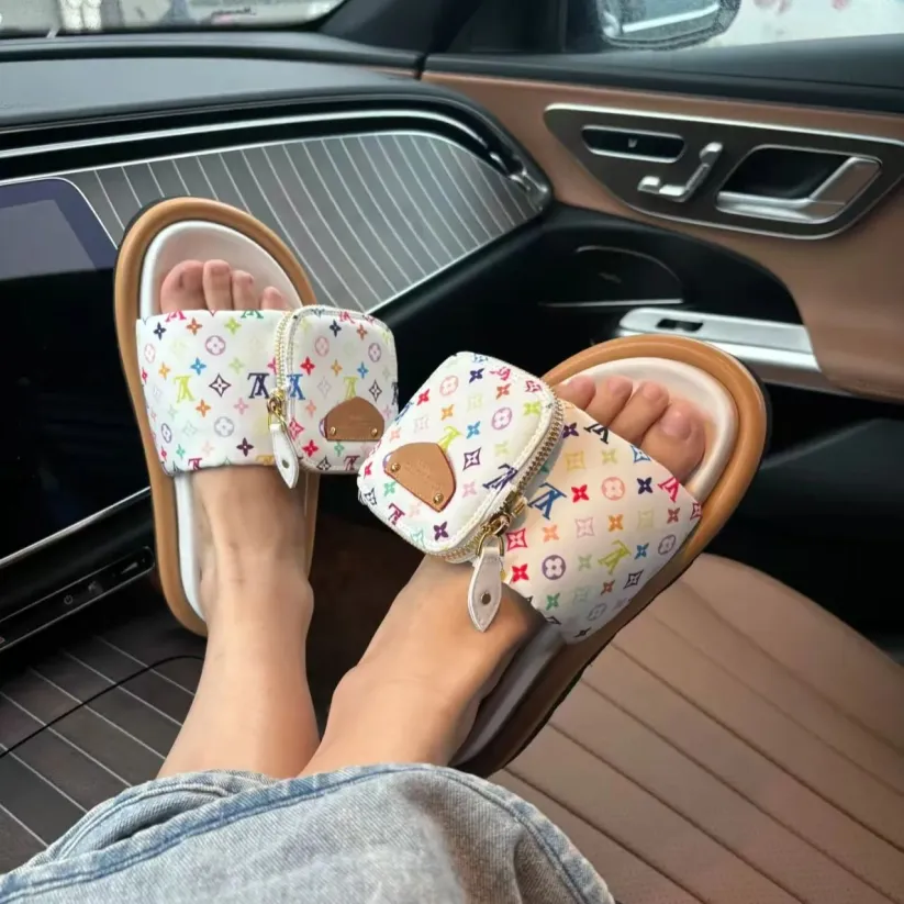 🔥50%OFF🔥🎐LOUIS VUITTON 新しいベルクロプラットフォームシルクサテンエンボスサンダル