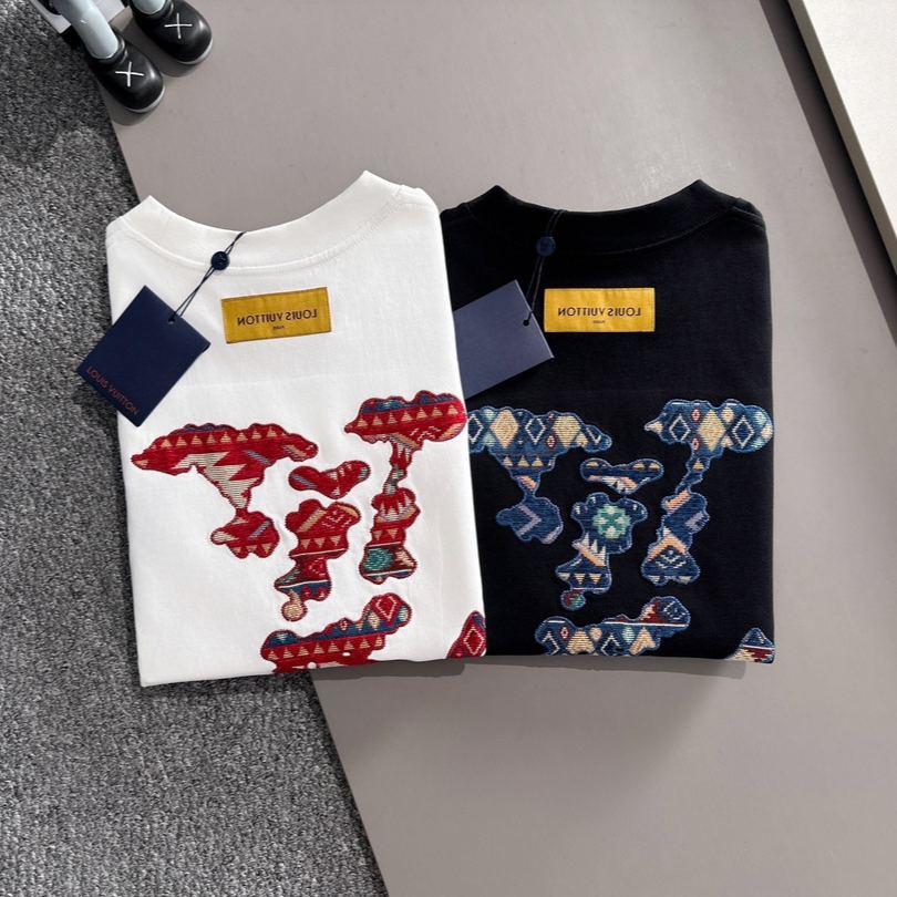 ルイ・ヴィトン 2025年春夏コレクション ブラック/ホワイト 半袖 T138021