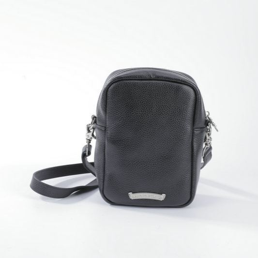 クロムハーツ（Chrome Hearts） マルチパッチレザーショルダーバッグ TAKA MINI LTHR｜ブラック × マルチ × 925シルバー