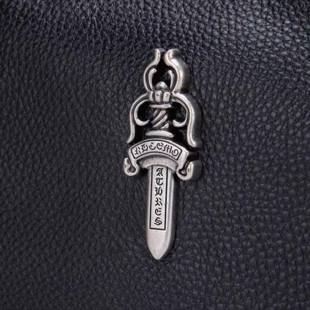  大人気 カーフレザー Chrome Hearts/クロムハーツ バッグ  レディース ホーボーバッグ ブラック