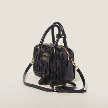 ◇【MIU MIU】レザー トップハンドルスモールバッグ