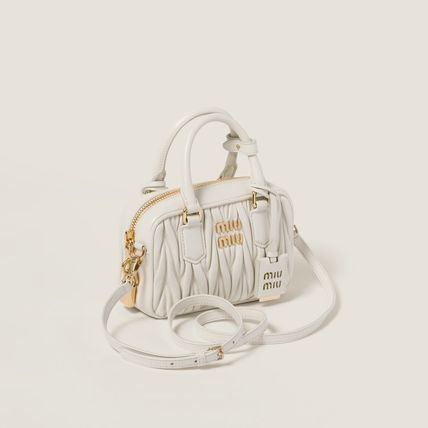 ◇【Miu Miu】レザー トップハンドルスモールバッグ