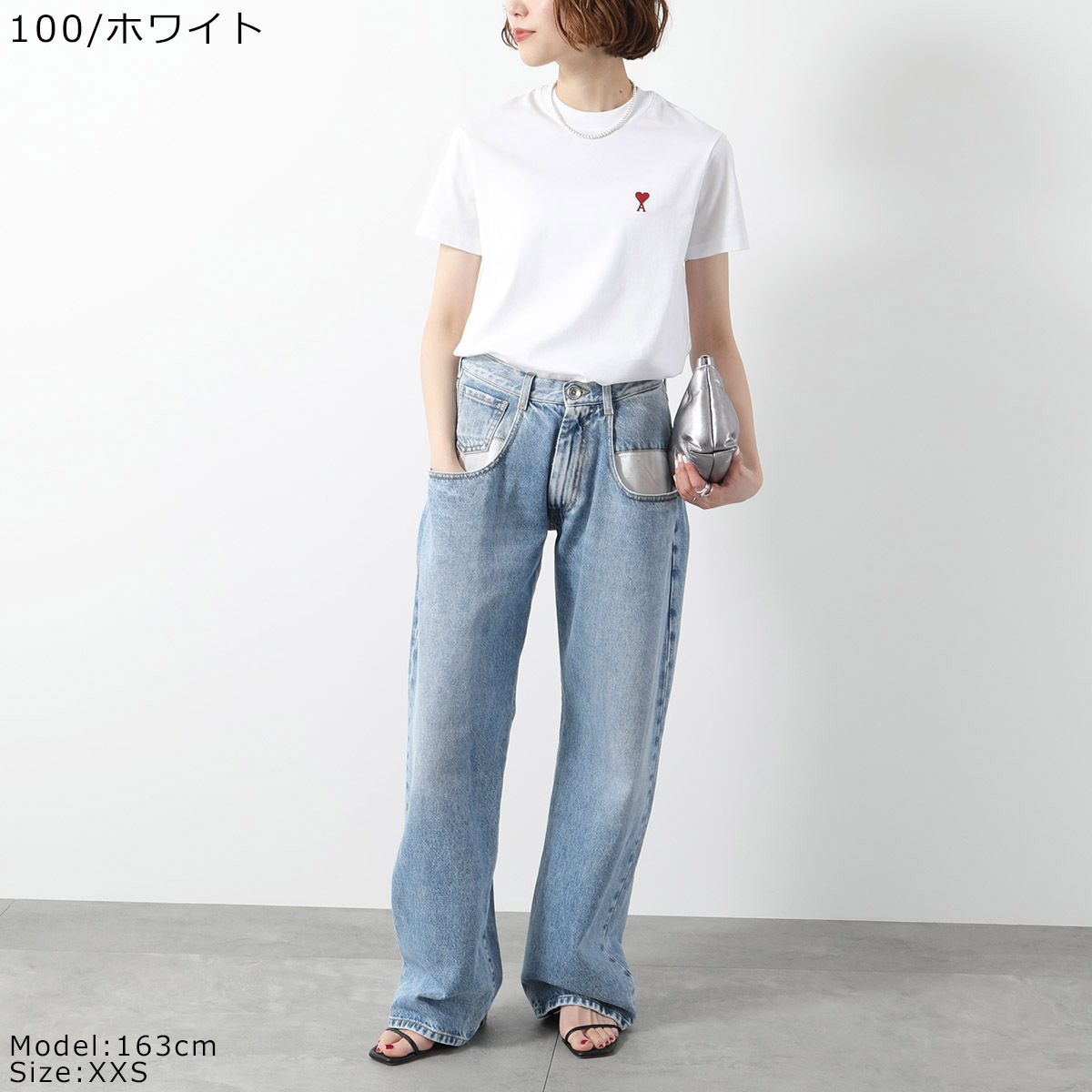 AMI PARIS（アミ パリス） Tシャツ BFUTS035.724 ハートロゴ