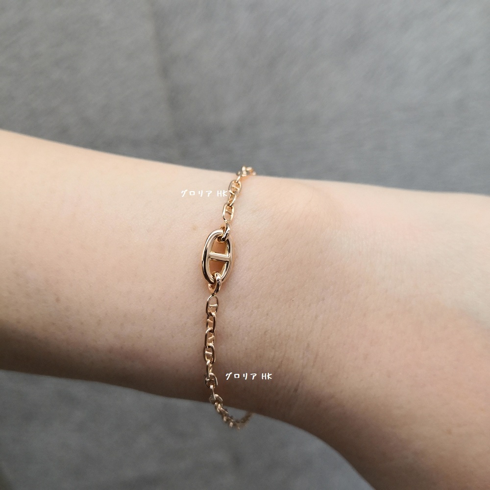 【HERMES】ブレスレット 《ファランドール》 TPM ローズゴールド