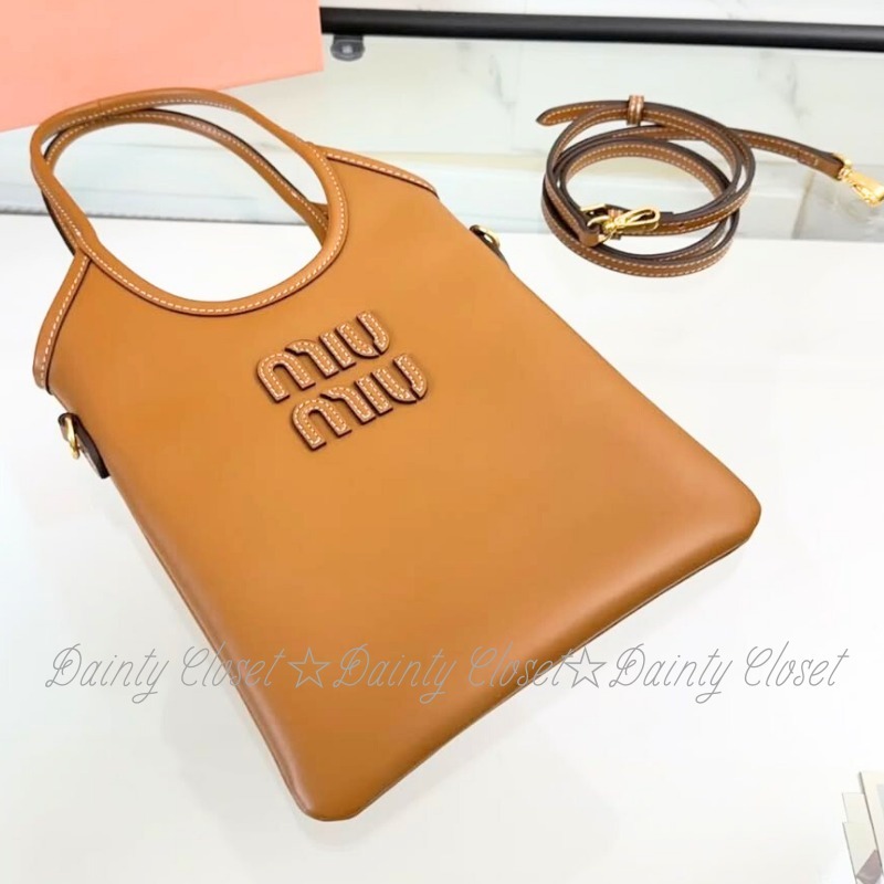 MiuMiu ミュウミュウ ロゴ アイビー IVY レザー ミニ2WAYバッグ