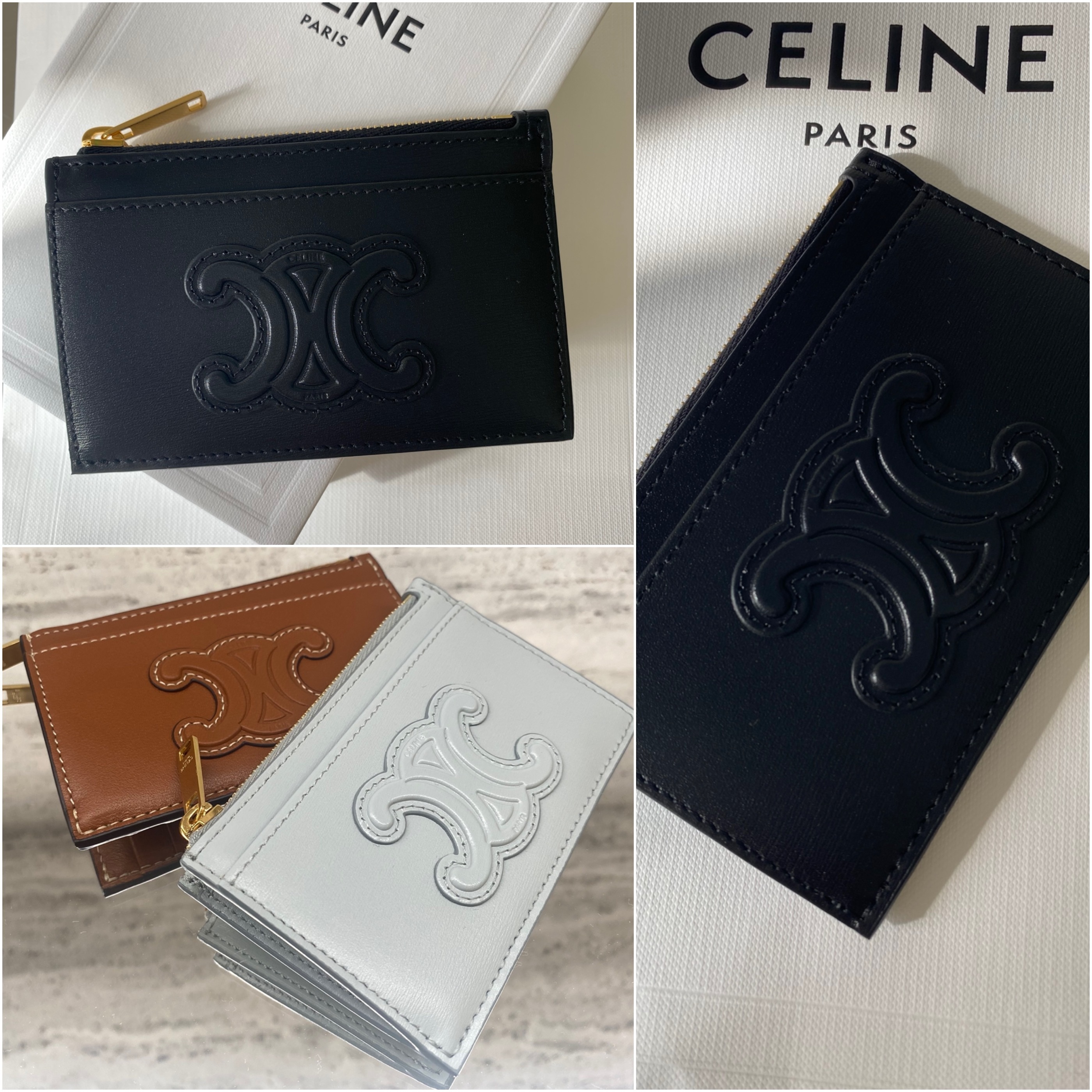 CELINE【入手困難】CUIR TRIOMPHE★コイン & カードポーチ★全色