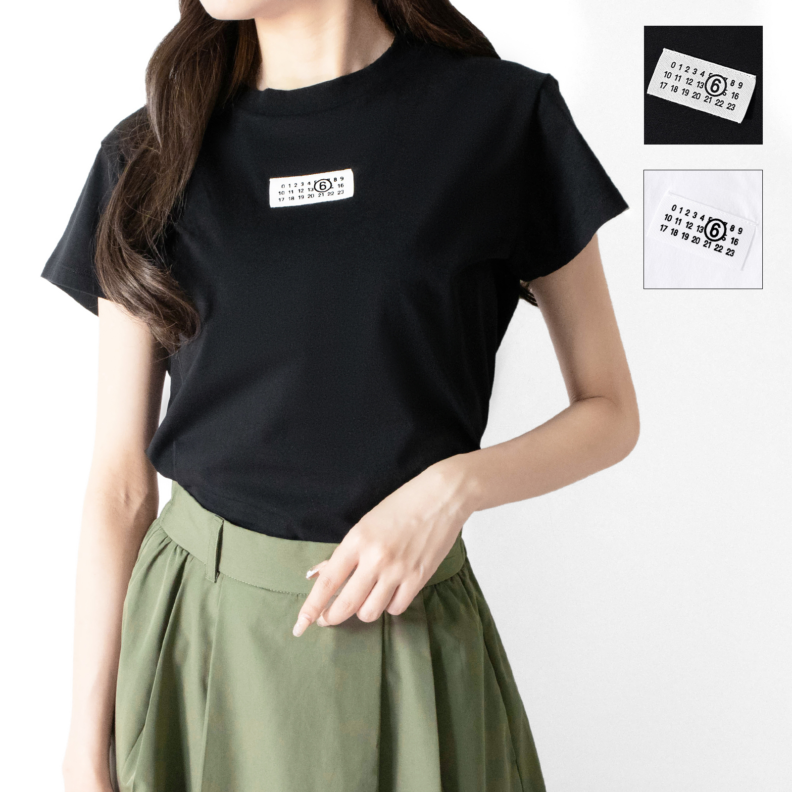 2025年春夏新作【MIUMIU】MM6 Maison Margiela ロゴ Numeric Tシャツ S52GC0327 S24312