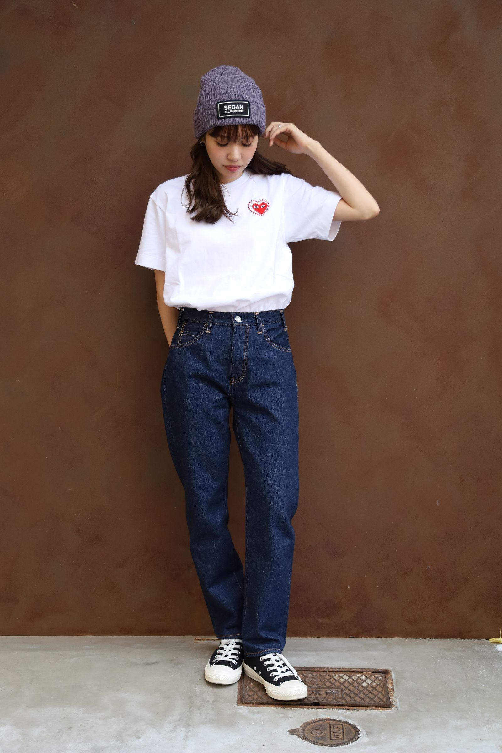 COMME des GARCONS ラインストーン ロゴ Tシャツ