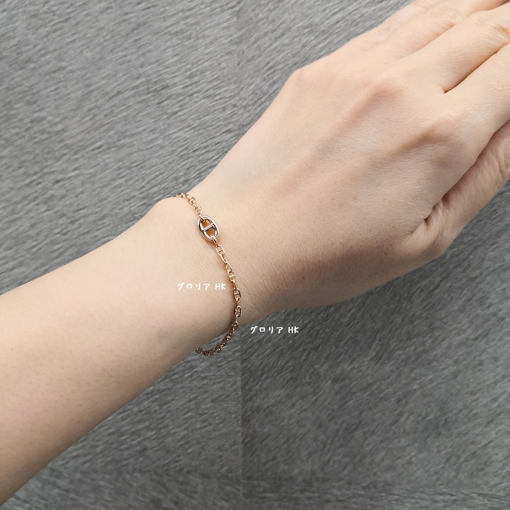 【HERMES】ブレスレット 《ファランドール》 TPM ローズゴールド