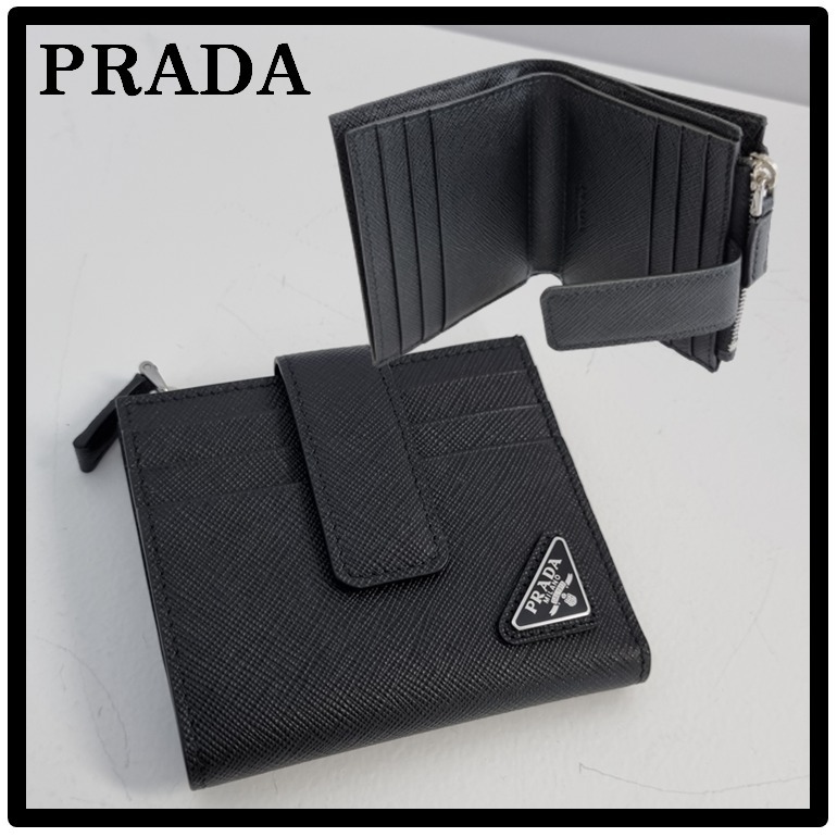 ☆関税込☆PRADA★サフィアーノトライアングル カードホルダー★
