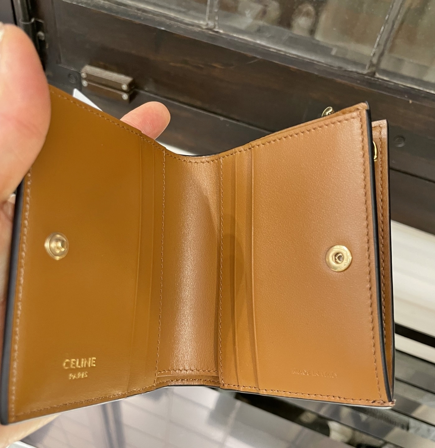 CELINE★コンパクトウォレット トリオンフチャーム♪★関税込み