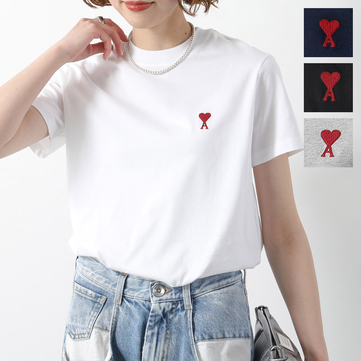 AMI PARIS（アミ パリス） Tシャツ BFUTS035.724 ハートロゴ