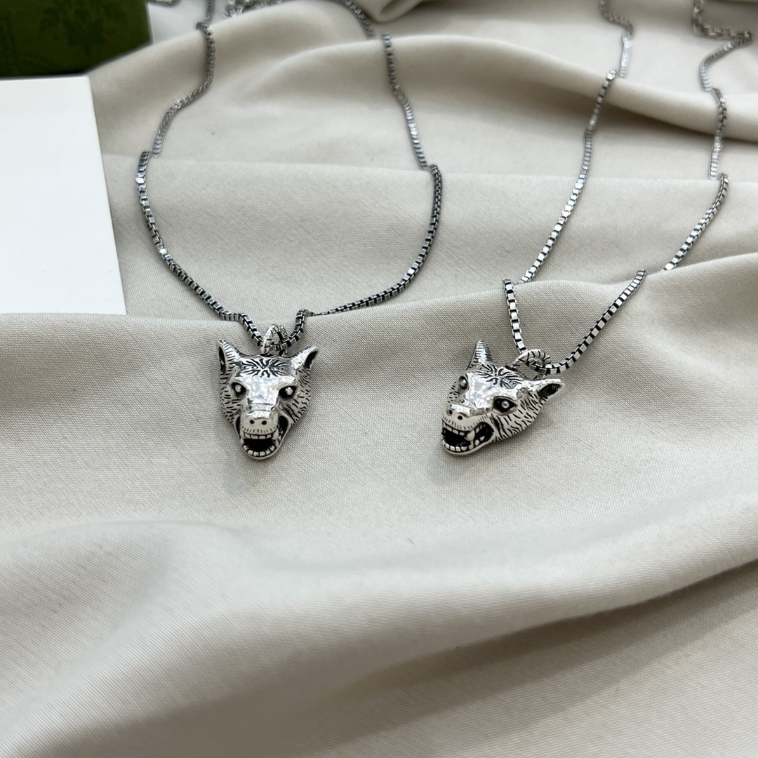 【国内発送/直営店】グッチ GUCCI ネックレス ペンダント アンガーフォレスト ウルフヘッド